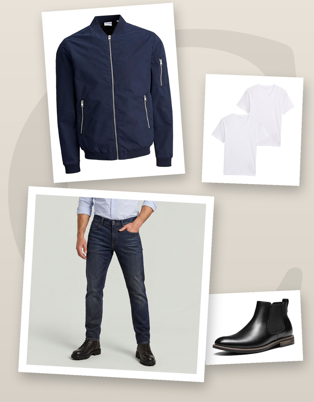 Herbst-Look Herren 2026 – Utility-Overshirt & 3301 Jeans kombinieren