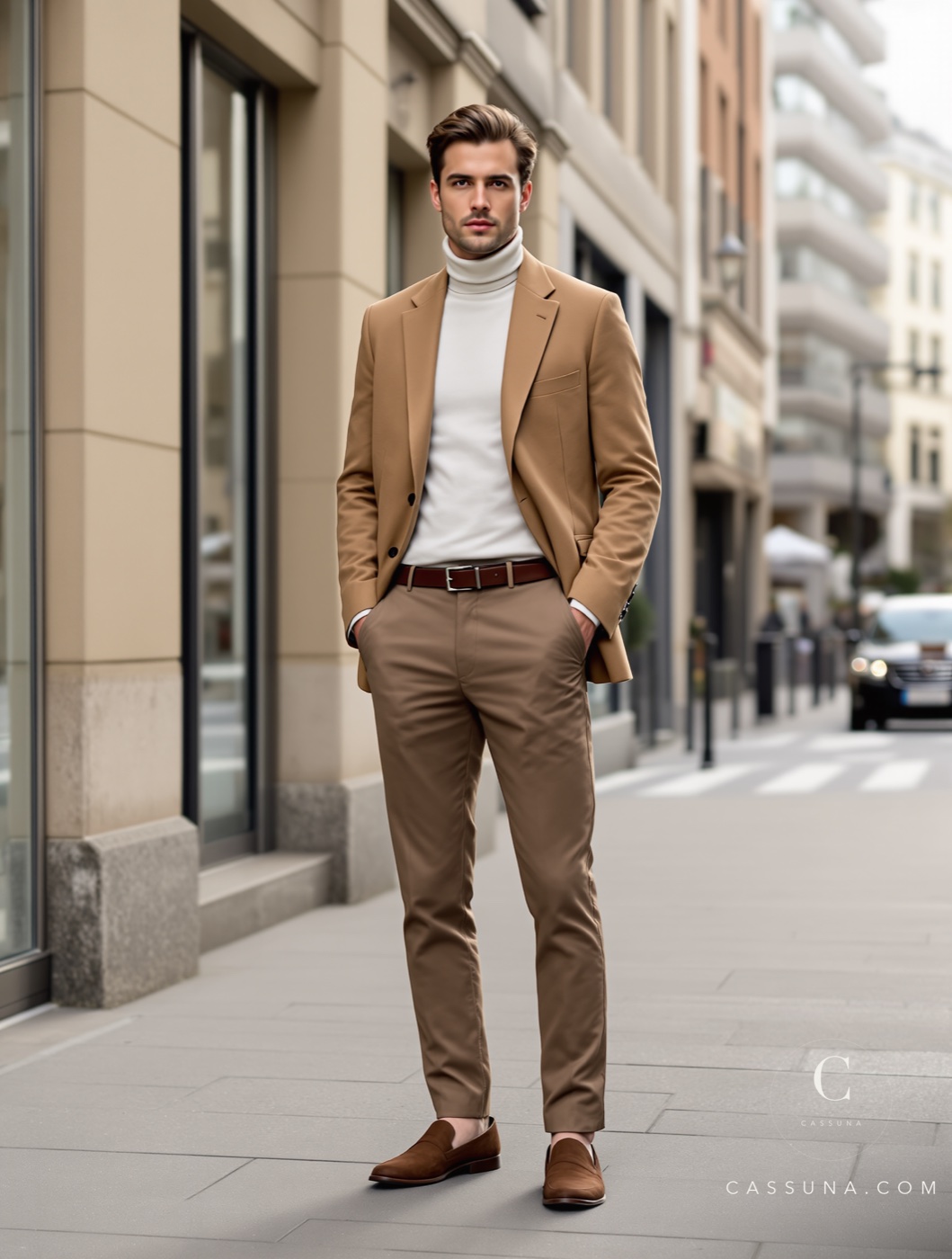 Smart Casual-Look Herren: Smart-Casual-Look Herren Herbst 2026 – Hemd & Hose kombinieren – Ganzkörperaufnahme