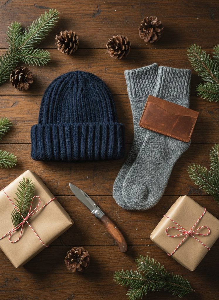 Small Christmas gifts for him – 12 ideas: socks, beanie, slippers, a pocket knife and more